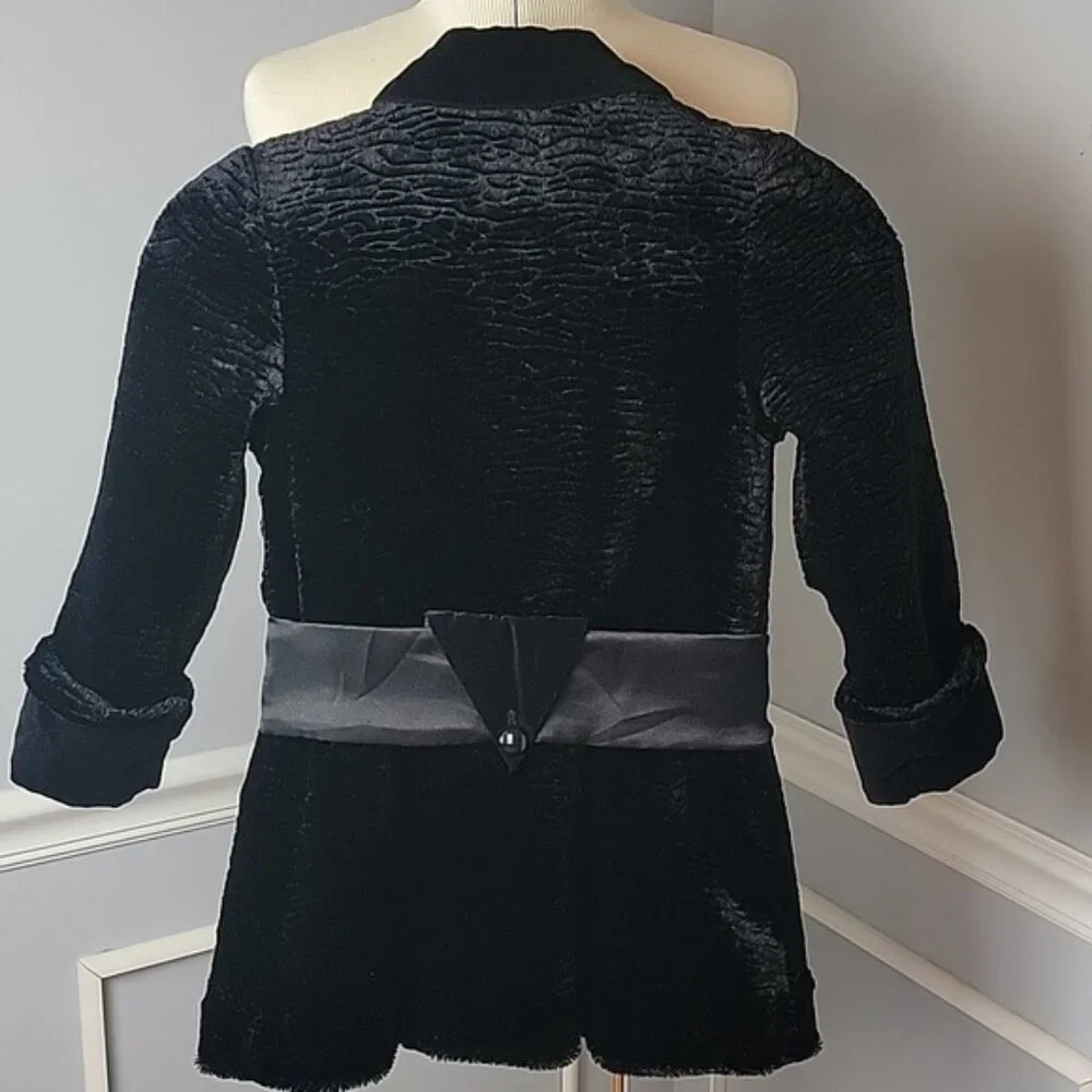 AMERICAN GIRL Rebecca Black Faux Fur Satin Winter Holiday Party Dress Pea Coat 7